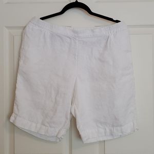 J. Jill white linen shorts